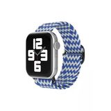 Uray Store Apple Watch 38Mm Star Kordon - Zigzag Beyaz-Mavi
