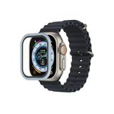 Uray Store Apple Watch Ultra 49Mm Alüminyum Kasa Cam Ekran Koruyucu - Mavi
