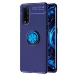Uray Store Oppo Find X2 Kılıf Range Yüzüklü Silikon - Mavi