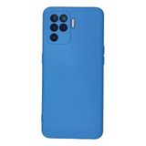 Uray Store Oppo Reno 5 Lite Kılıf Nano İçi Kadife Silikon - Mavi