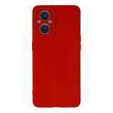 Uray Store Oppo Reno 7 Lite Kılıf Lansman Glass Kapak - Kırmızı