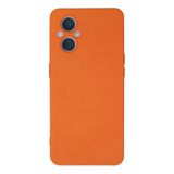 Uray Store Oppo Reno 7 Lite Kılıf Nano İçi Kadife Silikon - Turuncu