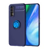 Uray Store Realme 7 Kılıf Range Yüzüklü Silikon - Mavi