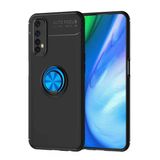 Uray Store Realme 7 Kılıf Range Yüzüklü Silikon - Siyah-Mavi