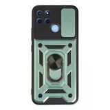 Uray Store Realme C25y Kılıf Pars Lens Yüzüklü Silikon - Yeşil