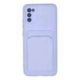 Uray Store Samsung Galaxy A02s Kılıf Kelvin Kartvizitli Silikon - Lila
