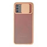Uray Store Samsung Galaxy A02s Kılıf Palm Buzlu Kamera Sürgülü Silikon - Pembe