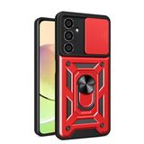 Uray Store Samsung Galaxy A25 5G Kılıf Pars Lens Yüzüklü Silikon - Kırmızı