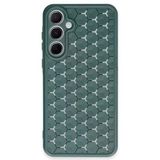 Uray Store Samsung Galaxy A25 5G Kılıf Petek Silikon Kapak - Koyu Yeşil
