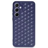 Uray Store Samsung Galaxy A25 5G Kılıf Petek Silikon Kapak - Lacivert