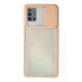 Uray Store Samsung Galaxy A71 Kılıf Palm Buzlu Kamera Sürgülü Silikon - Pembe