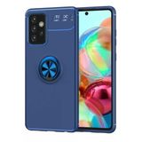 Uray Store Samsung Galaxy A72 Kılıf Range Yüzüklü Silikon - Mavi