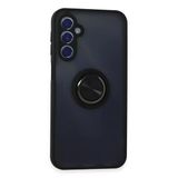 Uray Store Samsung Galaxy M34 5G Kılıf Montreal Yüzüklü Silikon Kapak - Siyah