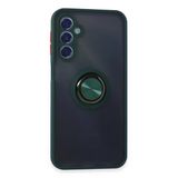 Uray Store Samsung Galaxy M34 5G Kılıf Montreal Yüzüklü Silikon Kapak - Yeşil