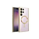 Uray Store Samsung Galaxy S23 Ultra Kılıf Kross Magneticsafe Kapak - Gold