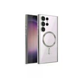 Uray Store Samsung Galaxy S23 Ultra Kılıf Kross Magneticsafe Kapak - Gümüş