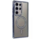 Uray Store Samsung Galaxy S24 Ultra Kılıf Joke Simli Magneticsafe Kılıf - Mavi