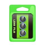 Uray Store Samsung Galaxy S25 Fe Raze Metal Kamera Lens - Açık Mavi