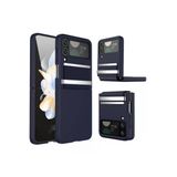 Uray Store Samsung Galaxy Z Flip 4 Kılıf Belt Flip Kapak - Lacivert