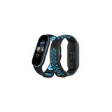 Uray Store Xiaomi Mi Band 6 Spor Delikli Kordon - Siyah-Mavi