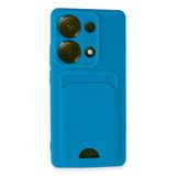 Uray Store Xiaomi Redmi Note 13 Pro 4G Kılıf Kelvin Kartvizitli Silikon - Mavi