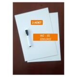 Uraz Defter 2 Adet Yazılıp Silinebilir A4, Masaüstü, Pratik Not Alma, Akıllı Kağıt Silinebilir Yazı Tahtası
