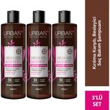 Urban Care 3x350 ml Argan Oil Keratin Besleyici ve Kırılma Karşıtı Saç Bakım Şampuanı