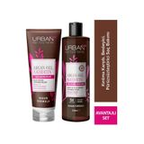 Urban Care Argan Oil & Keratin Besleyici ve Kırılma Karşıtı Saç Bakım Şampuan Krem 2'li Set-UV Koruma
