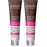URBAN Care Argan Yağı & Keratin Kolay Kırılan Saçlara Özel Durulanmayan Bakım Kremi 150 ml- Vegan (2 paketi)