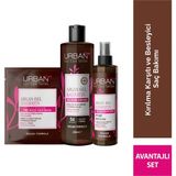 Urban Care Argan Yağı & Keratin Kolay Kırılan Yıpranmış Saçlara Özel Saç Bakım Seti (Şampuan-Sıvı Krem-Maske)-vegan