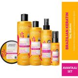 Urban Care Brazilian Keratin Düzleştirici Etkili Saç Bakım Seti 5'li Set Vegan Tüm Saçlar İçin