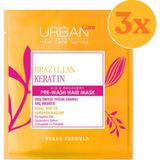 Urban Care Brezilian Keratin Düzleştirici Etkili Duş Öncesi Saç Bakım Maskesi 50 ml - 3 Adet