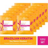 Urban Care Brezilya Keratin Düzleştirici Etkili Duş Öncesi Saç Bakım Maskesi-12'li Set-Vegan - Renksiz