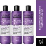 URBAN Care Expert Biotin ve Kafein Şampuan 3 Adet 350 ML Koruyucu Etki ile Hızlı Uzama Sağlar