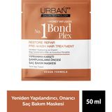 Urban Care No.1 Bond Plex Restore Repair Yıpranma Karşıtı Duş Öncesi Saç Bakım MASKESI-2X50 Ml-Vegan - Renksiz