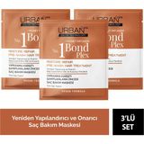 Urban Care No.1 Bond Plex Restore Repair Yıpranma Karşıtı Duş Öncesi Saç Bakım MASKESI-3X50 Ml-Vegan - Renksiz