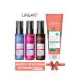 Urban Care Saç Bakım Seti Muhteşem 4'lü - Intense + Argan + Hyaluronic Serum 100m X 3 + Şampuan 250m
