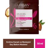 Urban Care Vegan Argan Yağı & Keratin Besleyici Duş Öncesi Saç Bakım Maskesi 50 ml Kolay Kırılan Saçlar İçin