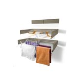 Urban Nouk LuxeDry Duvara Monte Estetik ve Pratik Dayanıklı Metal Malzemeli Çamaşırlık - (CAPPUCCİNO-100CM)