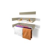 Urban Nouk LuxeDry Duvara Monte Estetik ve Pratik Dayanıklı Metal Malzemeli Çamaşırlık - (CAPPUCCİNO-70CM)
