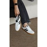 Urban Retro - Kadın Sneaker Az Parçalı Hakiki Deri Spor Ayakkabı - Siyah