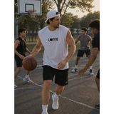 Urban Trend Store Urbantrendstore Baskılı Unisex Pamuklu Antrenman Sporcu Atleti Oversize Tişört Fitness Gym - Beyaz