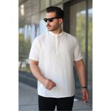 urban wear URBAN ERKEK BEJ Hakim Yaka Keten Gömlek - 2536