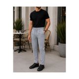 urban wear URBAN ERKEK GRİ Bağcıklı Kumaş Pantolon - 2696