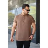 urban wear URBAN ERKEK KAHVE Hakim Yaka Keten Gömlek - 2536