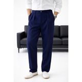 urban wear URBAN ERKEK LACİ Çift Pileli Yüksek Bel İtalyan Kesim Kumaş Pantolon -2628