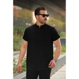 urban wear URBAN ERKEK SİYAH Hakim Yaka Keten Gömlek - 2536