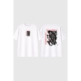 Urbvn Death Note Tasarım Baskılı Beyaz Oversize T Shirt - XL