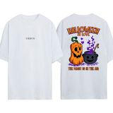 Urbvn Halloween In Love Tasarım Baskılı Beyaz Oversize T-Shirt