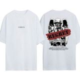 Urbvn Regret Tasarım Baskılı Beyaz Oversize T-Shirt